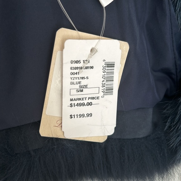 La Forentina Fox Navy Blue Fur - Picture 3 of 4